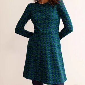 EUC boden jacquard A-line mini dress